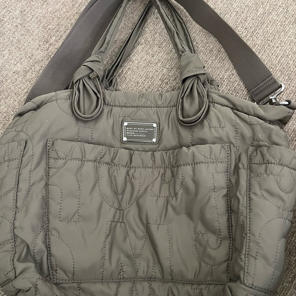 Marc Jacobs Grey Quilted Tote Bag
